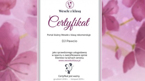 Certyfikat dla Firmy 